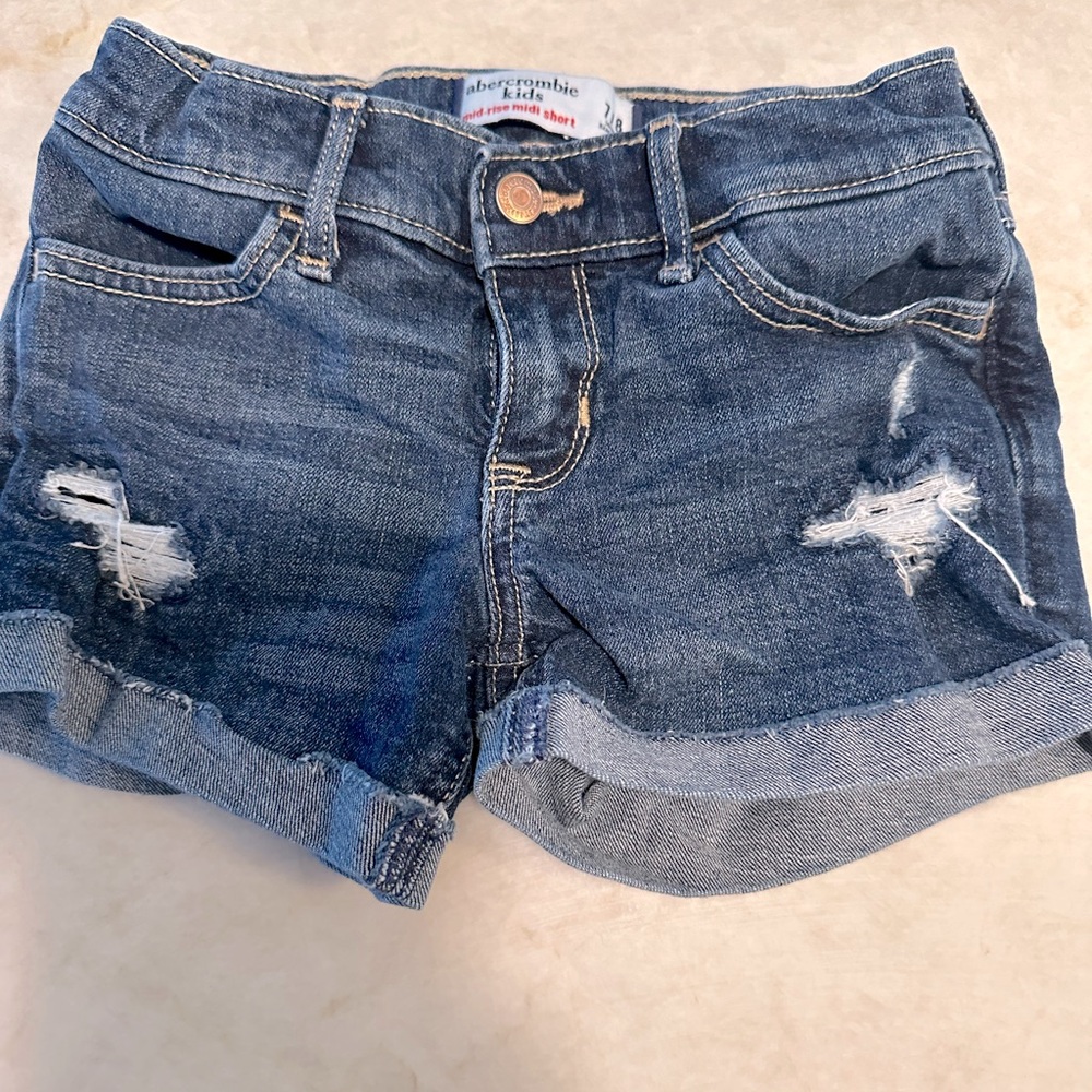 Abercrombie kids denim shorts size 7-8